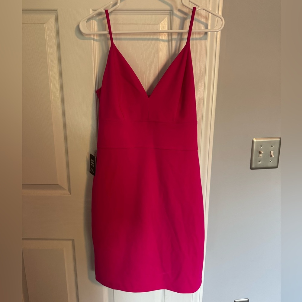 Express Vibrant Pink Mini Dress